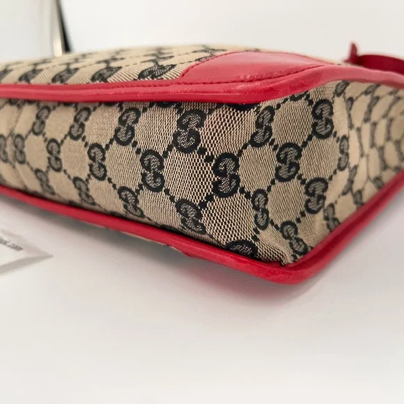 Gucci Vintage GG Canvas Shoulder Bag Very Good Condition!